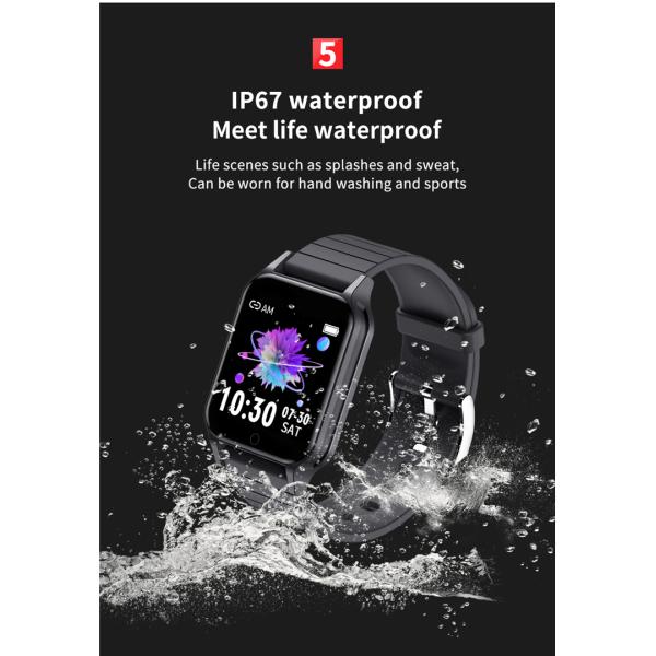 Дети температуры тела Smartwatch T96 делают измеряя отслежыватель водостойким ECG здоровья фитнеса браслета Gts T96