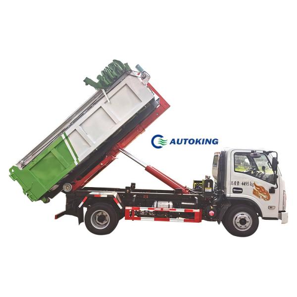 5 Tons Waste Collection Vehicle Grappler Arm Rubbish Trucks 4*2 Recycling Garbage Trucks for Restaurant Waste Management