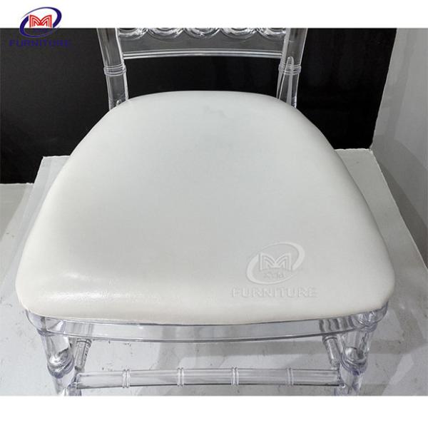 Removable Metal Chiavari Chair Pads PU Leather Cushion For Wedding