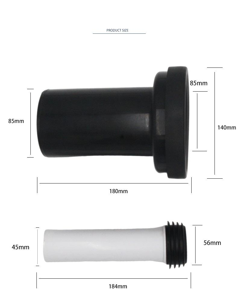 180mm D90 Modern Plastic Direct-Drain Pipe, With Hidden Water Tank And Wall-Mounted Toilet Connection