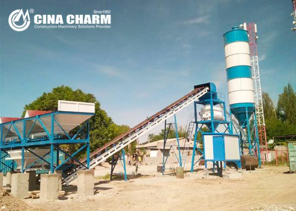 planta de tratamento por lotes concreta misturada pronta concreta molhada estacionária HZS120 da grande capacidade da planta 120m3 do grupo