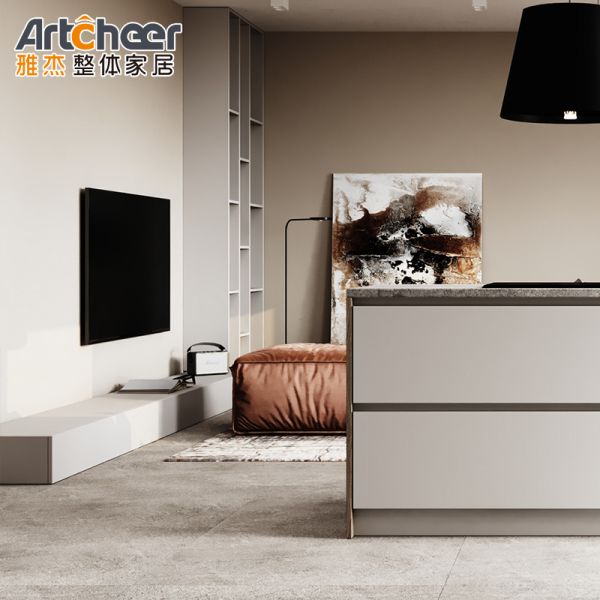 Modern Design TV Cabinet with Laminated Finish and Customized Size for Living Room
