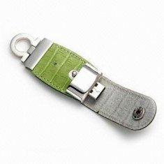 Nueva memoria USB AT-030C del cuero de la llegada