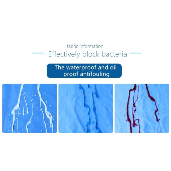 Medical Protection 60gsm Fluid Resistant SMS Non Woven Isolation Gown