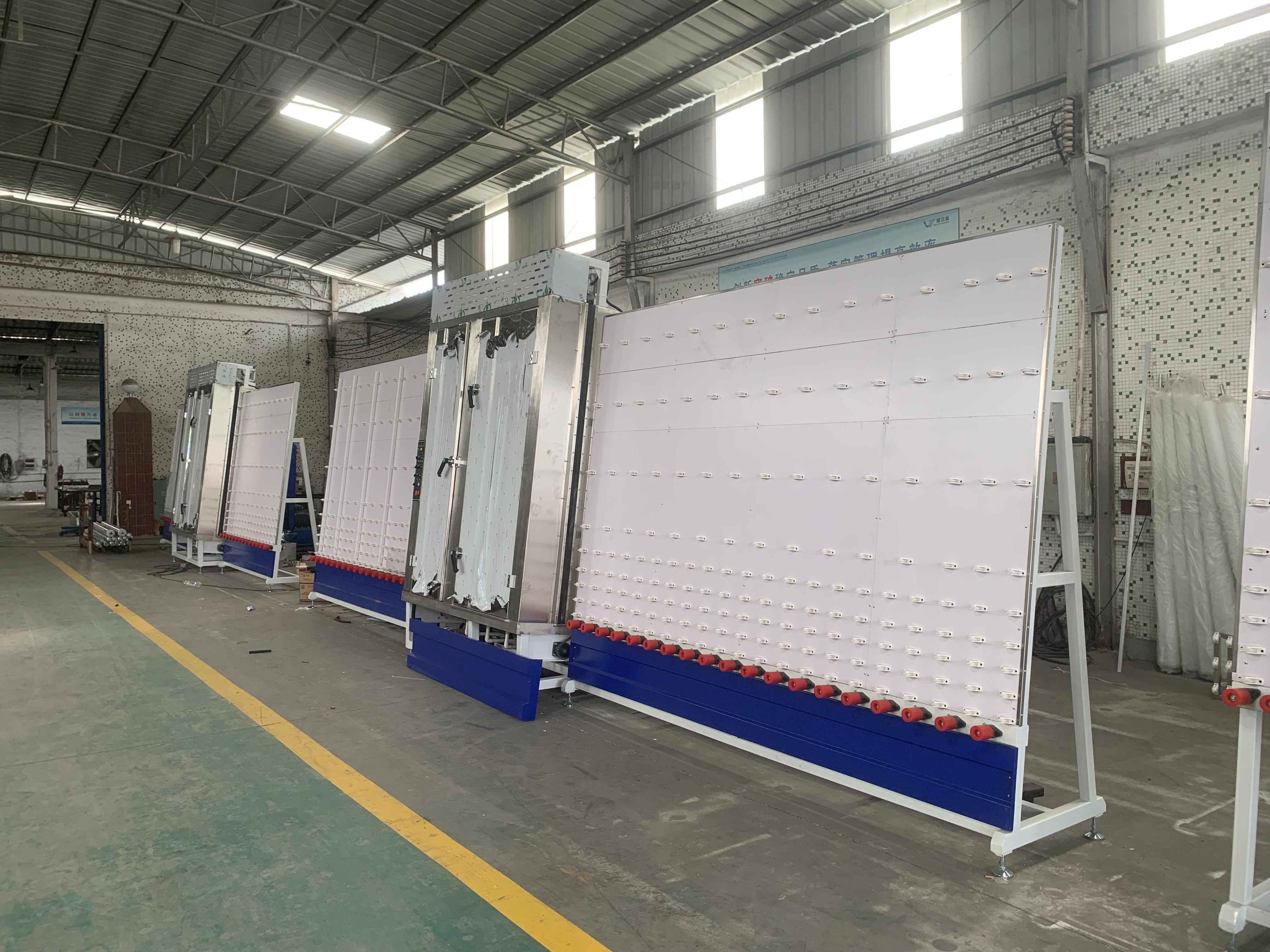2500mm Glass Cleaning Machine 304 Stainless Steel Air Knife And Circulating Air