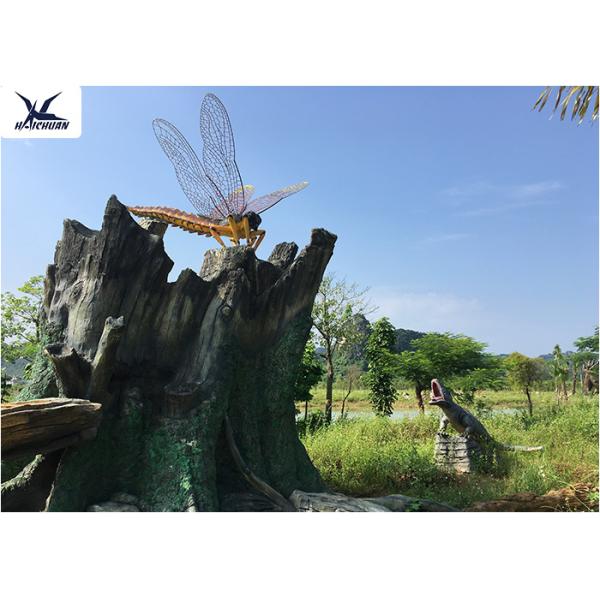 Outdoor Realistic Lifesize Animatronic Animals Insect Dragonfly Park Decoration Model