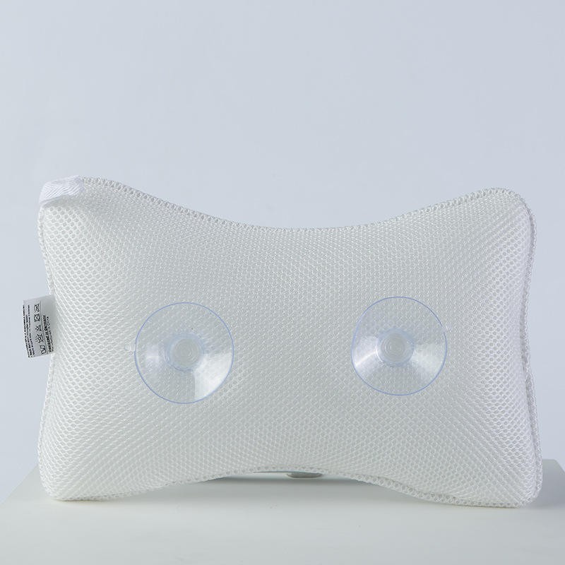Ergonomic Bath Pillow with Secure Suction Cups and Soft Material for Bathtub Comfort