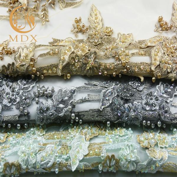 Работа руки мяты зеленая шнурует расстворимый в воде Applique вышивки шнурка 3D