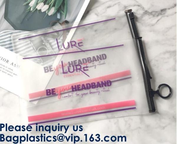 Sinicline Nice Pvc Eva Slider Zipper String Biodegradable T-Shirt Packaging Plastic Bag With Logos Custom Logo Printed