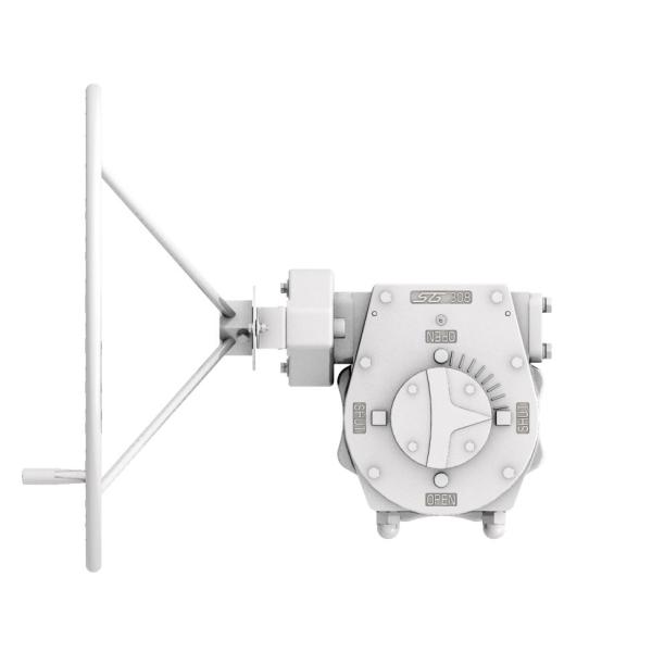 Natural Gas Industry Ductile Iron Handwheel Gearbox With Ball Valve Butterfly Valve IP67