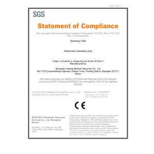 Shanghai huifeng medical instrument co., ltd Certificaciones