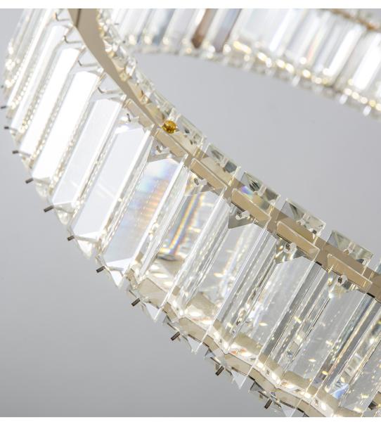 Modern Crystal Led Chandelier for Living Room Bedroom Crystal Ring Circle Chandelier(WH-CY-181)