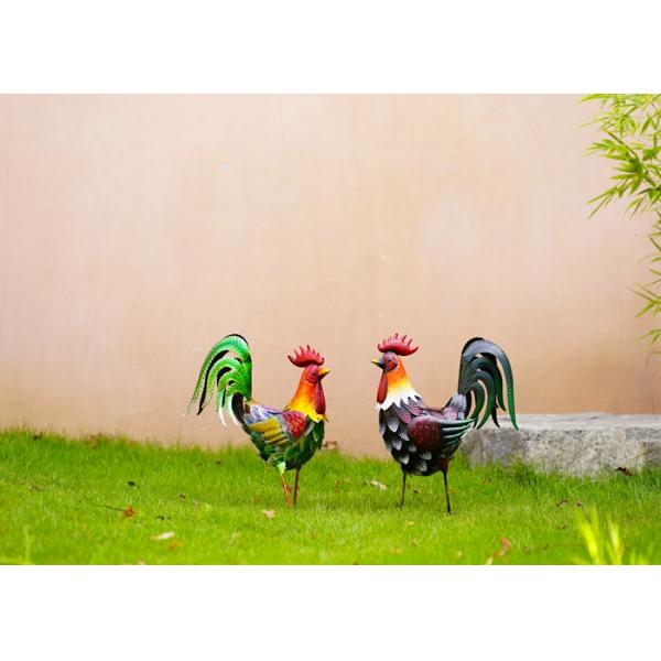 Decorative Metal Rooster Decor Outdoor Metal Rooster Yard Art