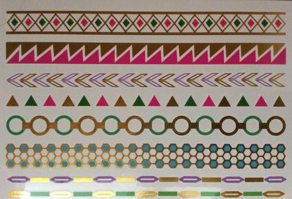 Metallic foil tattoo