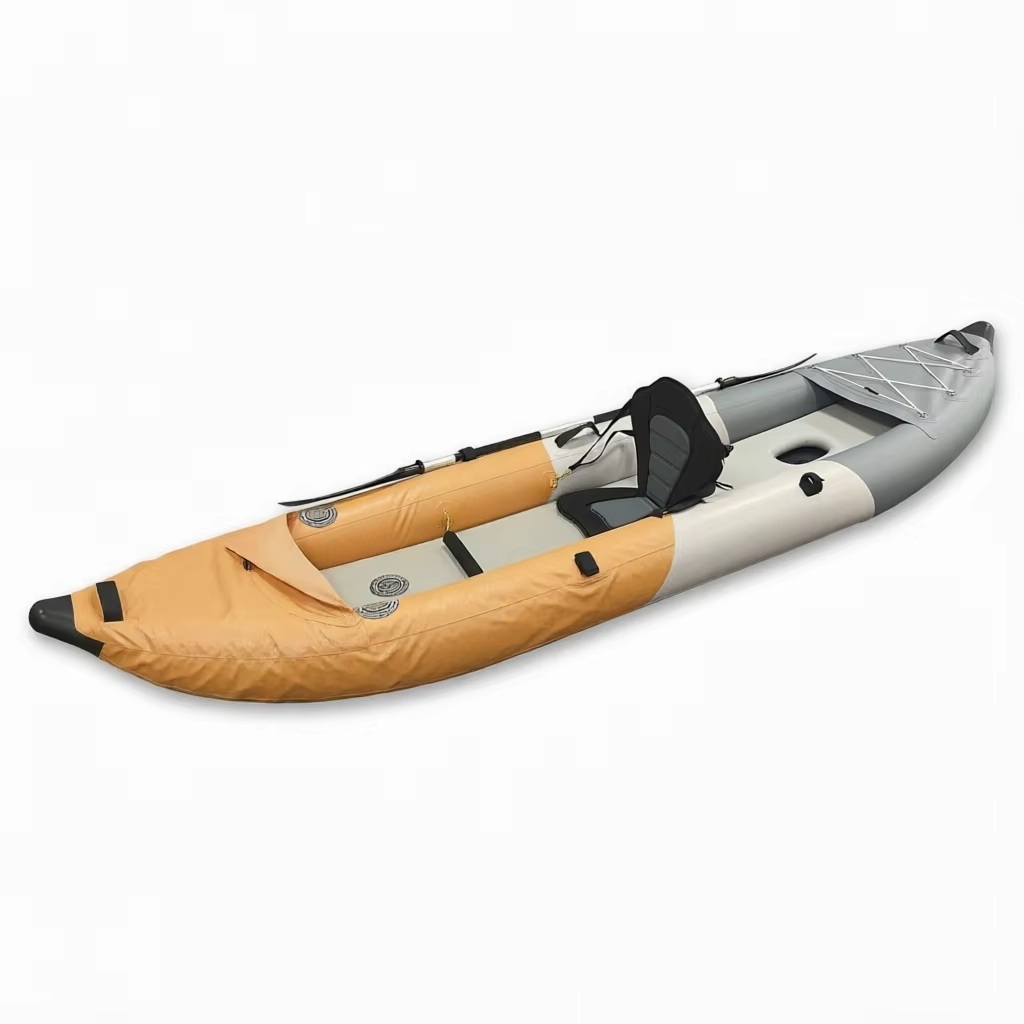 Factory-Customized 360 cm Environmental Protection PVC Inflatable Kayak Brushed Hull Two-Person Canoe/Kayak for Fishing Water