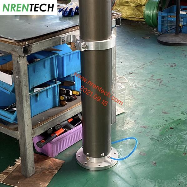 12m aluminum telescoping mast 30kg payloads 2.55m closed height for antenna-pneumatic lifting