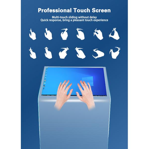 Кристалловый голографический сенсорный экран Podium Kiosk с проектором для выставочного центра