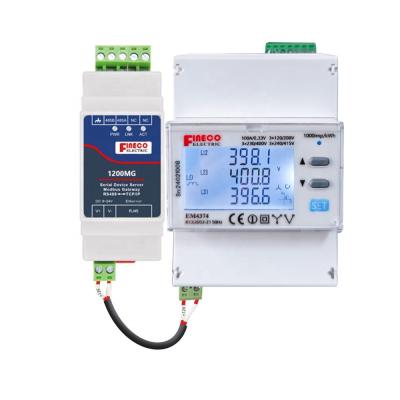High Accuracy Class 1.0/B Three Phase Power Analyzer with Rogowski Coil Meter EM4374