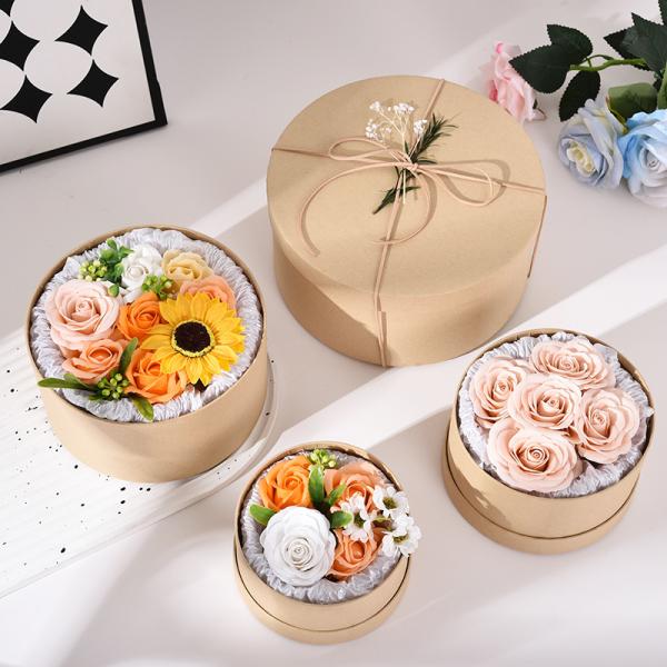 19x10cm 16x9cm Packaging Paper Box Flower Gift Box Biscuit  Custom Pastry Boxes