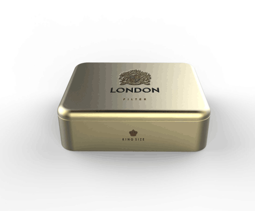 Luxury Rectangular Cigarette Tin Can 0.23mm - 0.35mm thickness