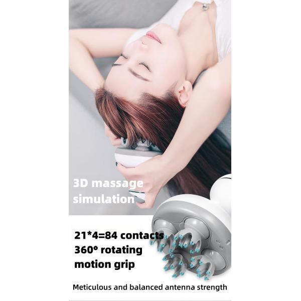 Customized Logo Availabled Mini Handheld Vibrating Body Massager Device for Head Massage Area in White Appearance