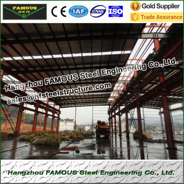 Huge Span Sandwich Panels Covered Industrial Steel Buildings Prefabricated ASTM Standards