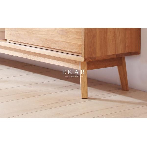 Nordic European Design Simple TV Stand Modern Oak Wood TV Cabinet