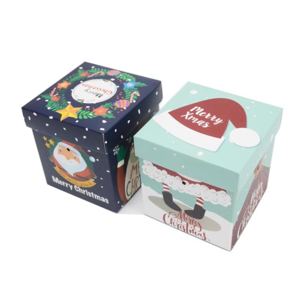Настройка красного рождественского украшения Шоколадные конфеты Подарочные упаковочные коробки для рождественского подарка