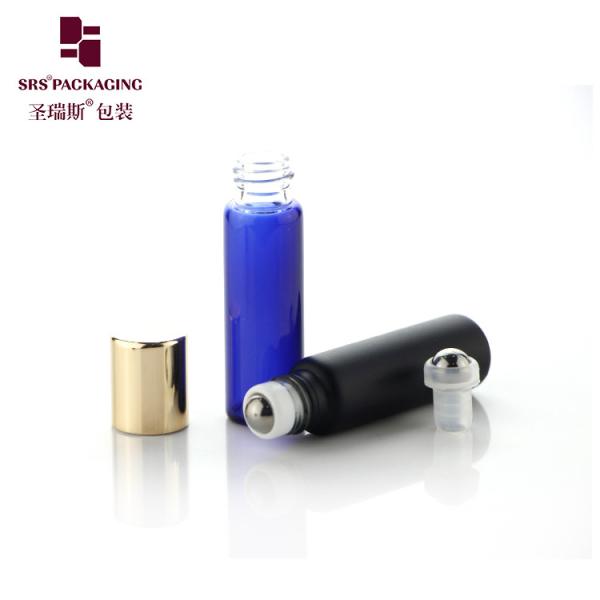 Walled Glass Roller Bottles 5ml Customizable Logo Steel Ball Leak Proof Design
