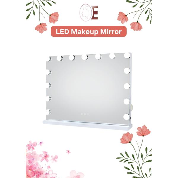 Compact Led Hollywood 10x Vanity Mirror Plexiglass Material