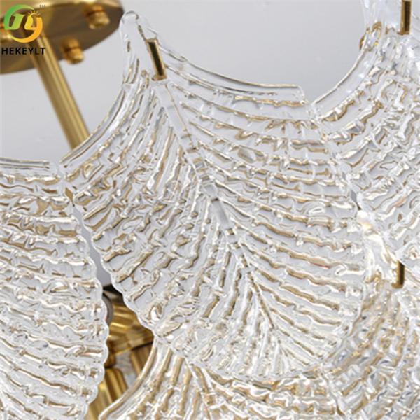 Decoración interior de moda de cristal clara moderna de la luz de techo del LED E14