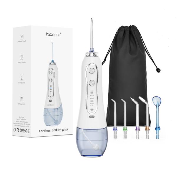 Portable Cordless Water Flosser with 300ml Tank and IPX7 Waterproof Design for Powerful Teeth Cleaning