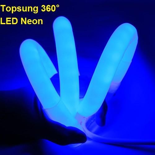 16mm 360 degree round led neon tube blue flexible decoration lights 24V