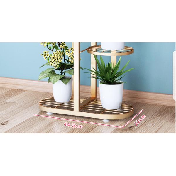 4 Tier Plant Stand Flower Pot Rack , Wrought Iron Corridor Plant Rack