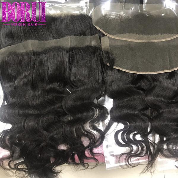 Nenhuma do cabelo indiano reto do Virgin da onda do fechamento 13x4 do laço de HD cor natural Tangling