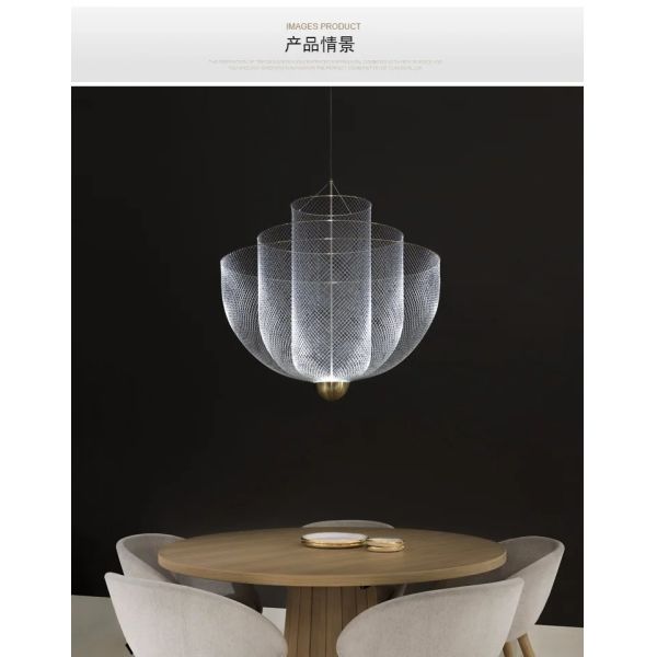 Postmodern Living Room Pendant Lamp Meshmatics Chandelier（WH-AP-614）