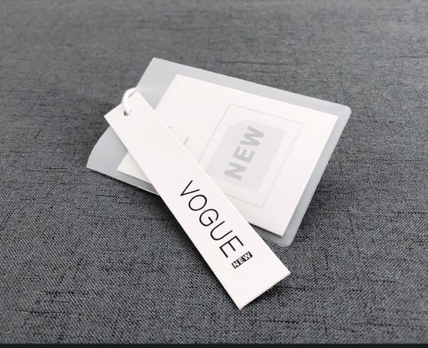 Garments Plain White Gift Paperboard Printed Hang Tags Matt Lamination
