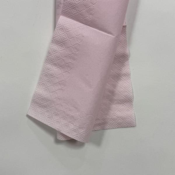 Pink Printed Paper Cocktail Napkins 2Ply 25*25cm For Supermarket