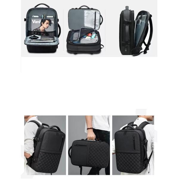 Рюкзак дела ноутбука полиэстера случайный универсальный с поручать USB