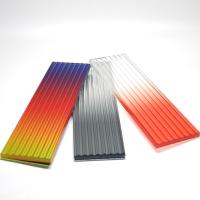 Decorative Carved Crystal Glass 8mm 10mm 12mm 15mm Toughened Fluted Glass Colorful Fluted Architectural Glass For Floor