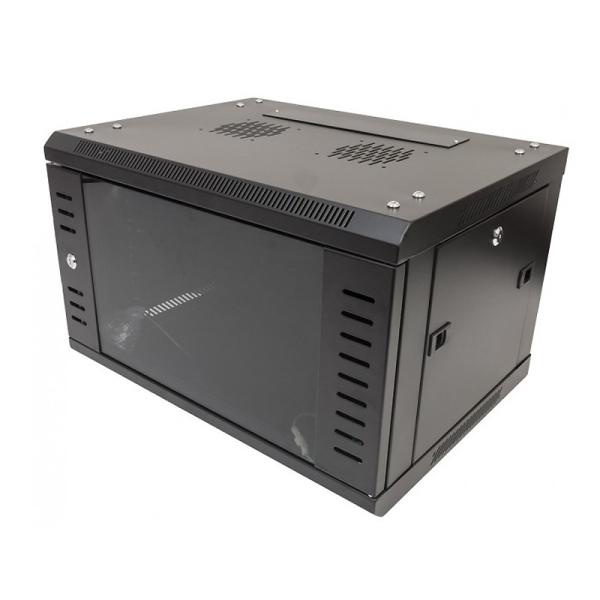 6u Wall Mount Network Cabinet / Computer Rack Cabinet With Glass Door