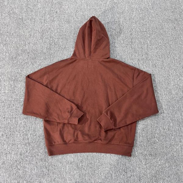 Impresión en 3D de algodón 100% marrón 500 Gsm Pullover de peso pesado de gran tamaño Francés Terry Puff Impresión Hoodie hombres