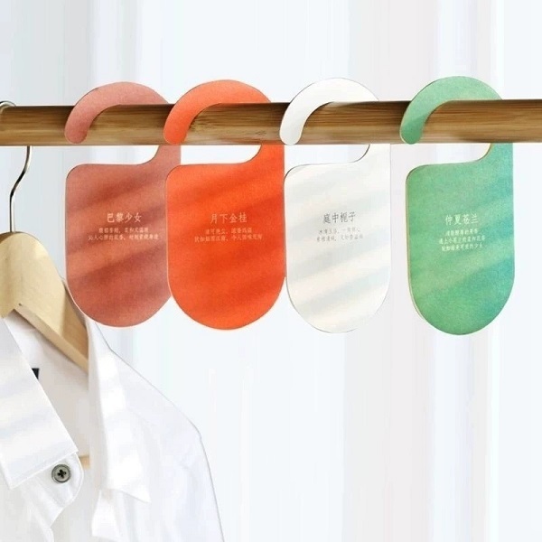 Wardrobe Fragrance Cards Hanger Scented Paper Air Freshener For Closet
