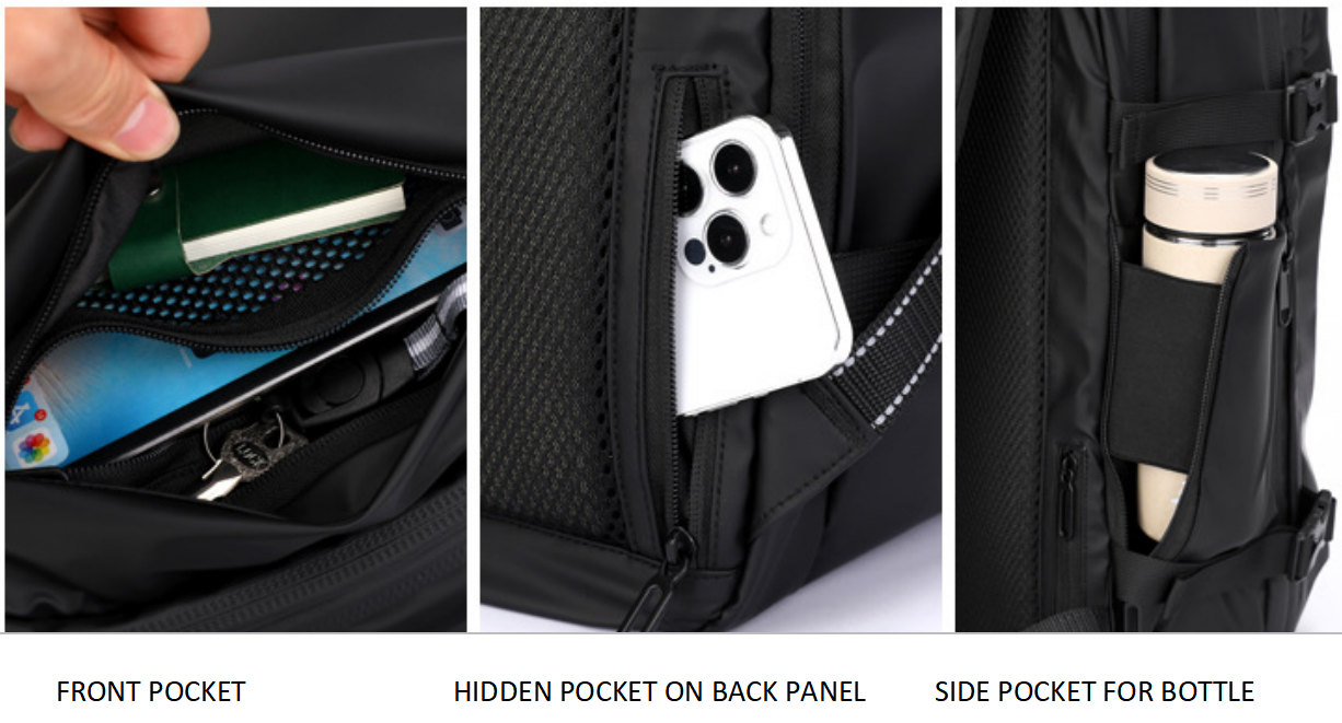 Business Travel Backpack With Vacuum Compression Storage Compartment Multifunctional Laptop Backpack Customized