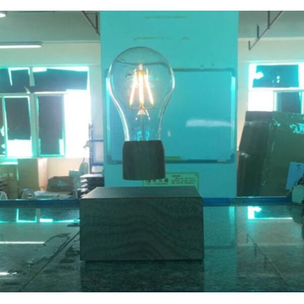 wooden base wireless recharging magnetic floating levitation lamp light bulb