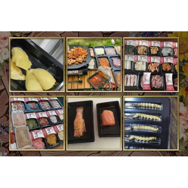 Plastic Tray Vacuum Skin Sealing Machine Hand Press Skin Sealing Machine DQ230VST  Fast Food Box/Tray Sealing Machine