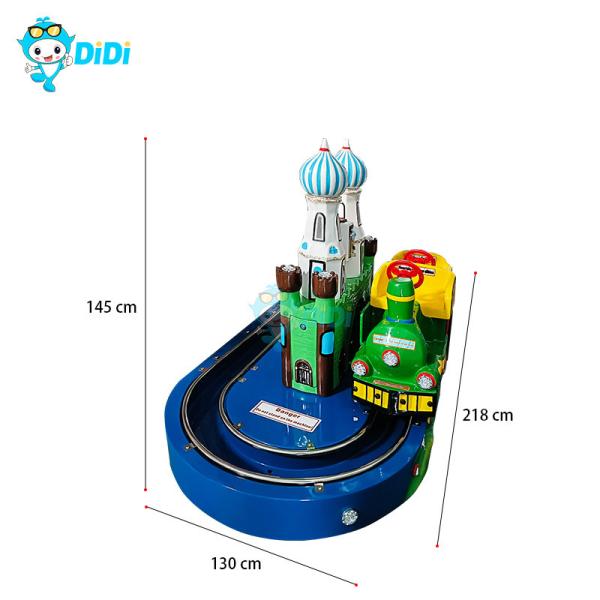Electric Mini Train Kiddie Ride - Interactive Castle Rail Train Game for Kids