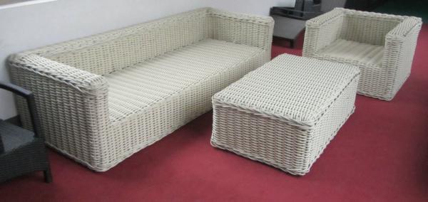 outdoor 9mm half round rattan sofa set