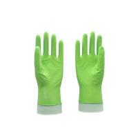 12 polegadas de rebanho de borracha das luvas do agregado familiar verde alinhado para a casa trabalham