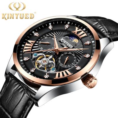 Business Anolog Minimalist Mechanical Watch Tourbillon Movement Moon Phase
